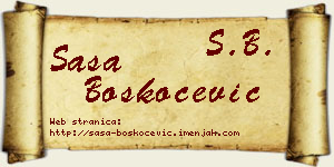 Saša Boškoćević vizit kartica